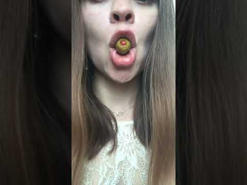 ASMR 🍸 STUFFED OLIVE pimento salty briny aggressive lips satisfying mouth sounds #shorts
