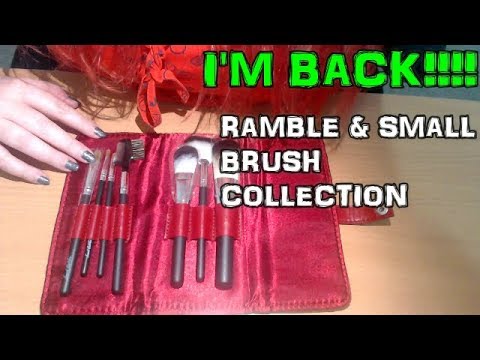 ASMR | I'M BACK!!!!! RAMBLING & BRUSH COLLECTION (WHISPERED VIDEO)
