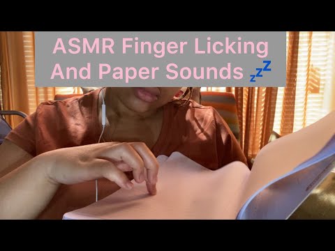 ASMR Finger Licking , Paper Sounds , And Tapping