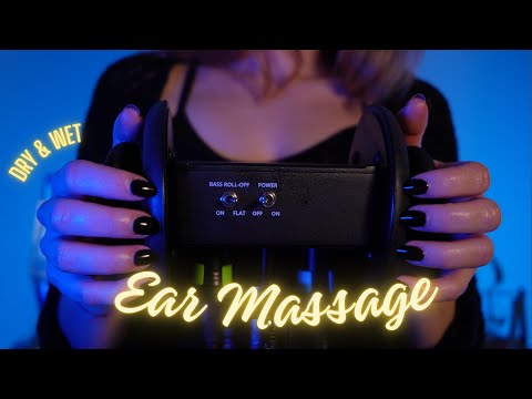 Ear Massage ✨ Dry & Oiled ✨ [ ASMR | finger flutters, tapping, scratching, & ear rubs | no talking ]