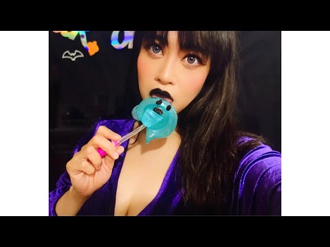 【ASMR】Halloween Ghost lollipop 👅ing