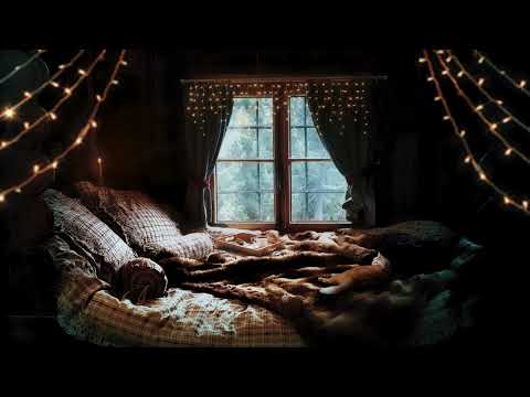 You stay in bed on a Snowy Day + Cat purring & Muffled house sounds [Musicless] Winter Ambience ASMR