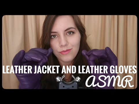 Leather Jacket and Two Pairs of Leather Gloves ASMR