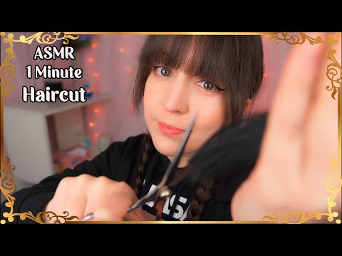 ⭐ASMR [Sub] 1 Minute Haircut (Realistic, Layered Sounds, Soft Spoken)