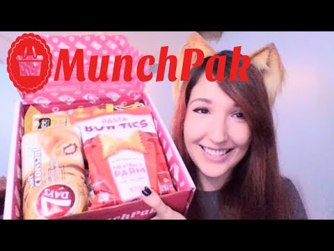 ASMR - MunchPak Unboxing & Tasting! ~ Crinkles + Eating Sounds ~