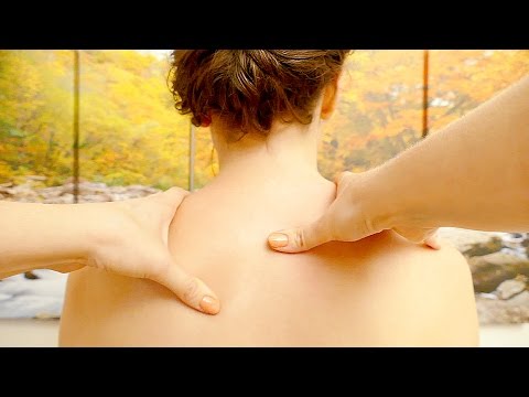 POV ASMR Massage Neck, Shoulders & Back, Binaural Ear to Ear Whisper Role Play