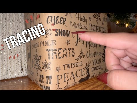 ASMR What's Under My Christmas Tree (Tapping +Tracing)