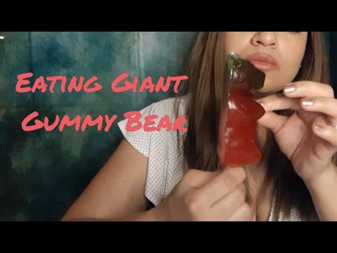 ASMR Eating Giant Gummy Bear