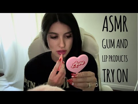 ASMR Chewing Gum + Lip Product Try On Haul 💋💄🫦