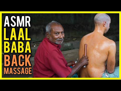 BACK MASSAGE by LAAL BABA with SMOKY oil | ASMR Barber