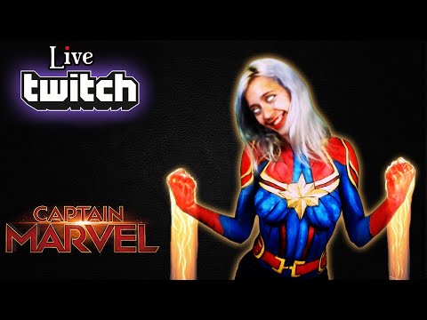 Rediff Live Twitch Bodypaint Captain Marvel