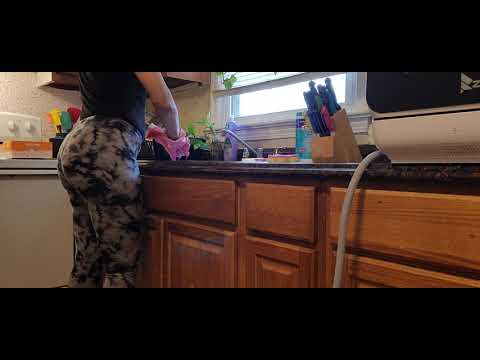 ASMR CLEANING| KITCHEN TIDY UP| WIPING DOWN| PUTTING DISHES AWAY|