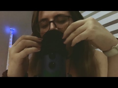 ASMR Mic Scratching & Mouth Sounds (no talking, with cover)
