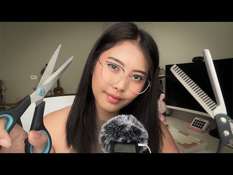 ASMR Relaxing Haircut ✂️ (soft whispers)