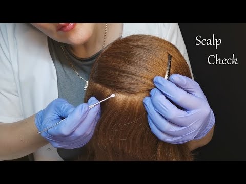 ASMR Medical Scalp Check with Not Good Results and lots of Whispering (Close-up)