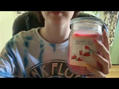 Fast and Aggressive tapping on a candle ASMR no talking long nails