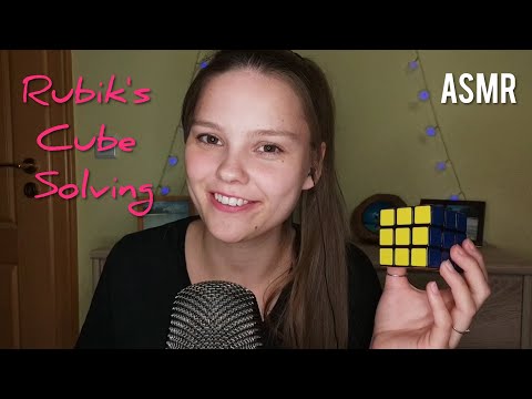 ASMR Rubik's Cube Solving (crackling, tapping, slow movements)