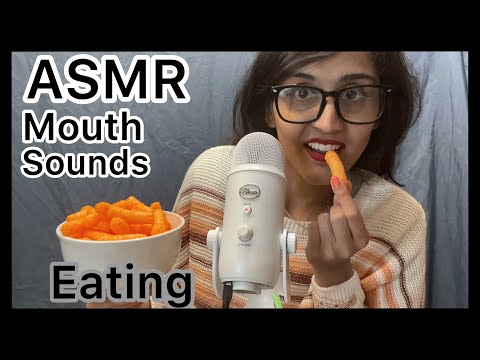ASMR Mouth Sounds Eating Mukbang (eating sounds video) Blue Yeti ~ Whispering ~