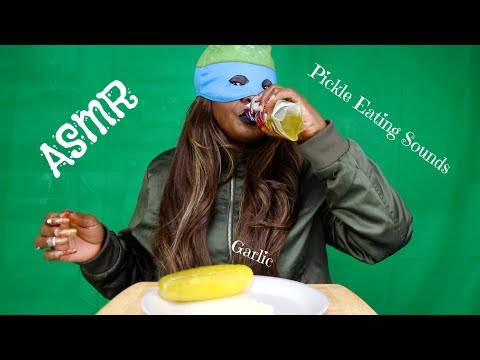 Pickle ASMR Eating Sounds And Dip | ASMRTheChew