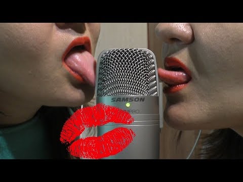 ASMR 18+ Mic Kisses Licking Breath & Moan ❤️Anna VS Mary