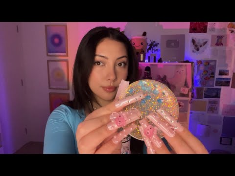 ASMR with coasters 🐚 tapping and scratching