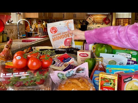 Safeway Grocery Haul! (No talking version) Delicate plastic crinkles~Recycled grocery bags~ASMR