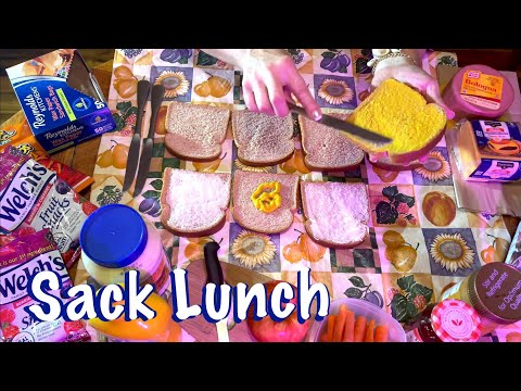 ASMR Sack Lunches (NO TALKING) Making sandwiches/Paper crinkles/Crinkly snack bags/wax paper crinkle