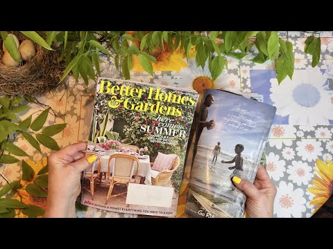 ASMR Crinkly page turning! (Whispered) Better Homes & Gardens! June 2018, 2019, 2020, 2021