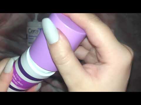 ASMR - Tapping and Scratching On My Skincare Products (FAST & AGGRESSIVE)
