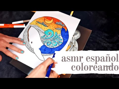 Coloreando mandala | ASMR Español | Nattthalie V ASMR