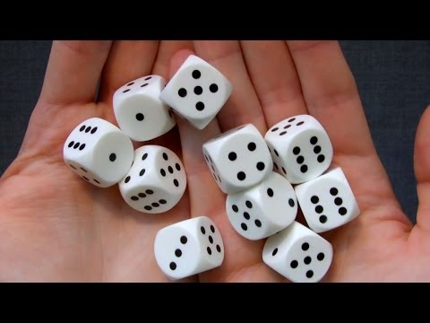 Asmr unwrapping and playing with dice (binaural)