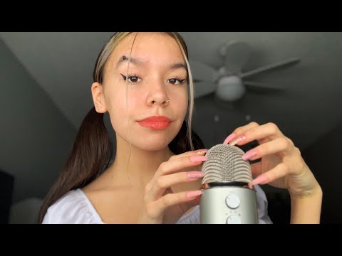 ASMR scratching the mic and inaudible whispering! (EXTREMELY TINGLY) ❤️❤️
