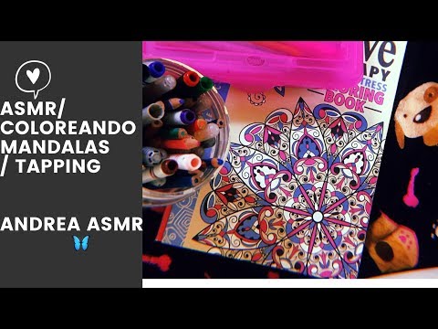 ASMR| Coloreando Mandalas| Tapping| Andrea ASMR 🦋