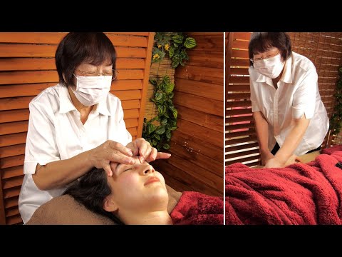 74 years old Esthetician treated w/ the BEST SCALP massage (Soft Spoken ASMR)