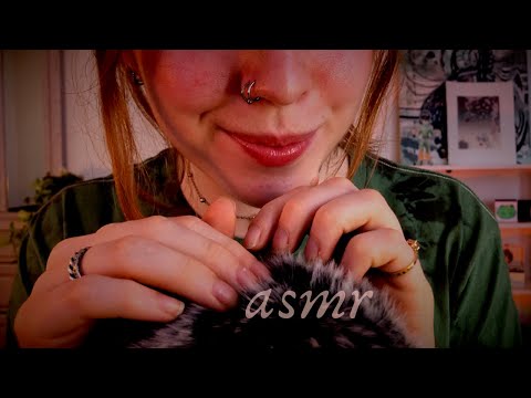ASMR ◦ Slowly Whispering & Rambling to You for nearly 45 Minutes ☾ with Fluffy Mic Triggers