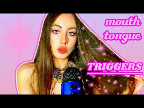 ASMR | Mouth and Tongue Sounds | Hand Movements and Finger Flutters | Chewing Gum Triggers 🌸🍬🛌🧸