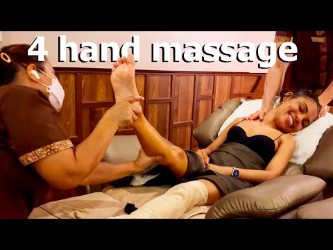 ASMR: Relaxing 4 HAND THAI FOOT MASSAGE!