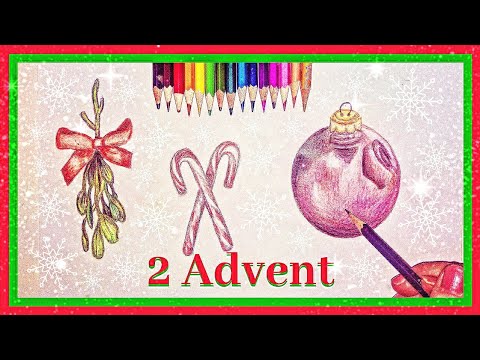 ASMR | 2 Advent 🕯️🕯️(Drawing Christmas Ornaments💝)