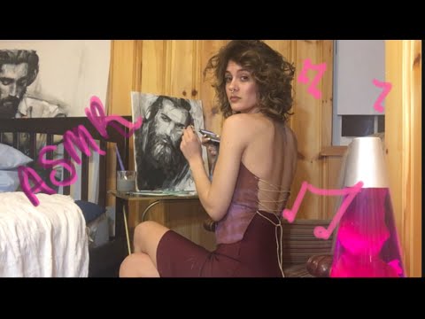 Whisper-Singing and Painting ASMR | Close Mic Whispers