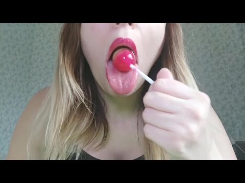 Asmr Lollipop Licking Red Candy🍭🍭