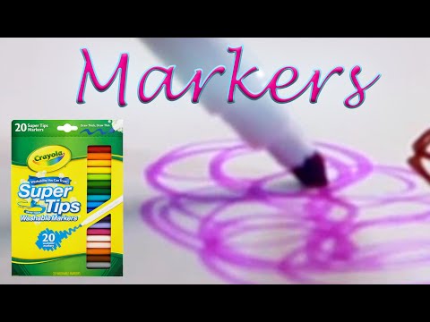 ASMR Testing My New Markers - No Talking, Scribble Sounds, Circles, Cap Sounds