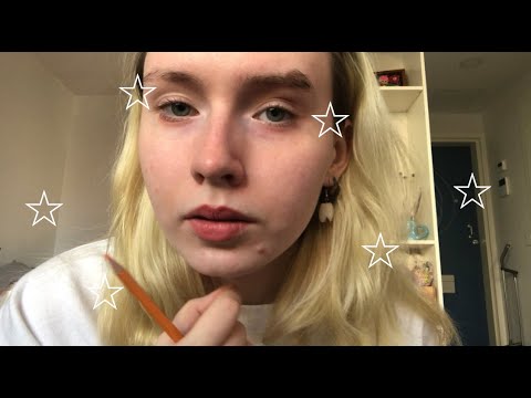 1 min drawing on your face asmr