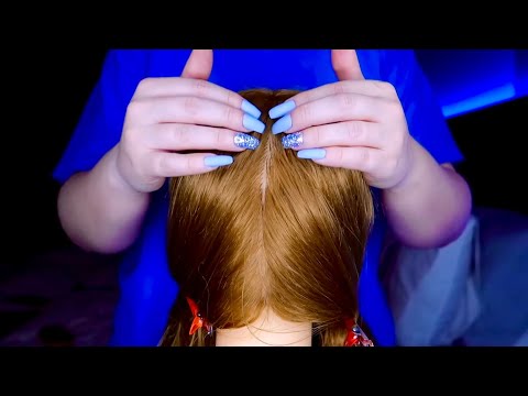 ASMR Hair Pampering | Scalp Scratching, Hair Brushing, Head Massage, Hair Play | Talking Version