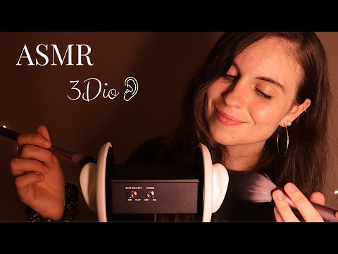 ASMR | 3Dio Soft Mouth sounds & Ear brushing