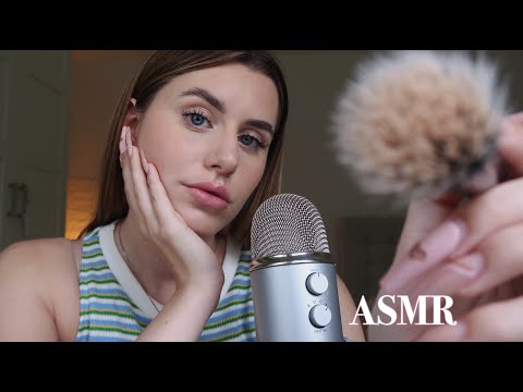 ASMR personal attention / ❥mouth sounds, face brushing, eyebrow plucking [deutsch/german]