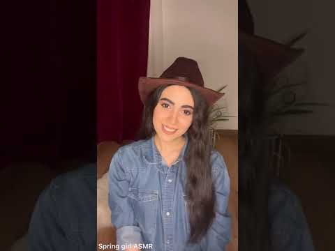 ASMR | Cowgirl is doing some Hand Movements & Hand Sounds With LEATHER GLOVES #shorts #asmr