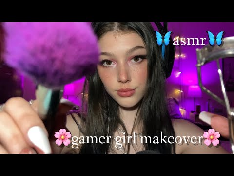 ASMR | Gamer Girl Does Your Makeup 🎧🎮💄 *FAST & AGGRESSIVE triggers*