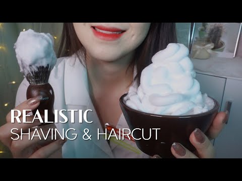 ASMR SUPER Realistic Haircut and Shaving ✂ (Recorded Actual Sounds / Layered) NO TALKING