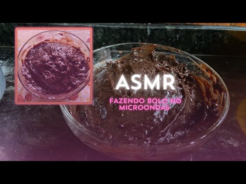 ASMR | fazendo BOLO DE CHOCOLATE no microondas + sons de boca 🍰🍫👄 (deu errado?)