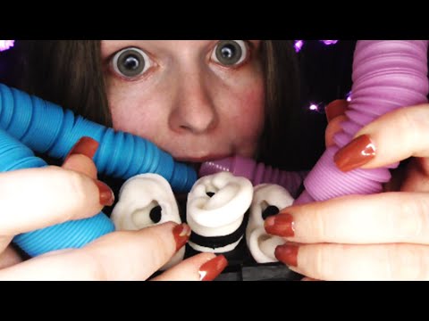 ASMR ~ Intense Fast Tube Mouth Sounds, 5 Ears, My Part Of The Collab JustRelaxASMR